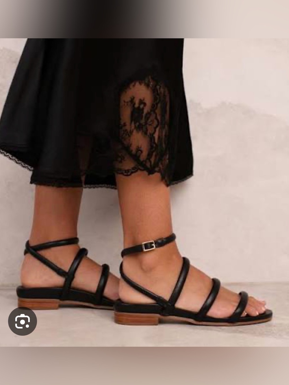 Bared footwear bulbul black sandals size 37/ 7